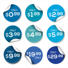 Big collection of discount price blue tag vector 