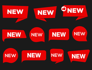 Big collection of NEW red price tags stickers labels and ribbons 