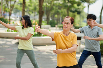 Senior Woman Exercising Outdoors