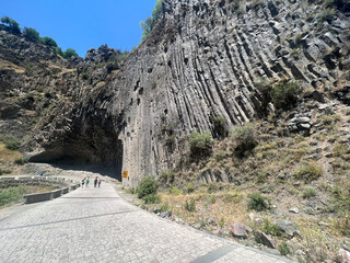 Symphony of stones in Garni in Armenia