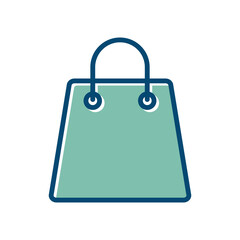 shopping bag icon vector design template in white background