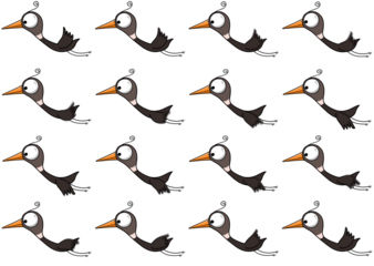 Egret, Heron Flying bird animation sheet for video games.