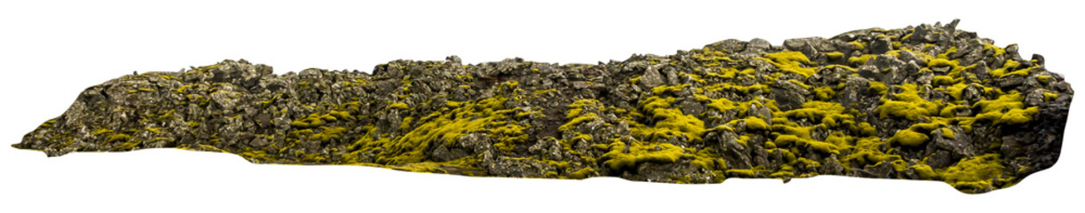 Fototapeta na wymiar Isolated PNG cutout of Icelandic rocks on a transparent background