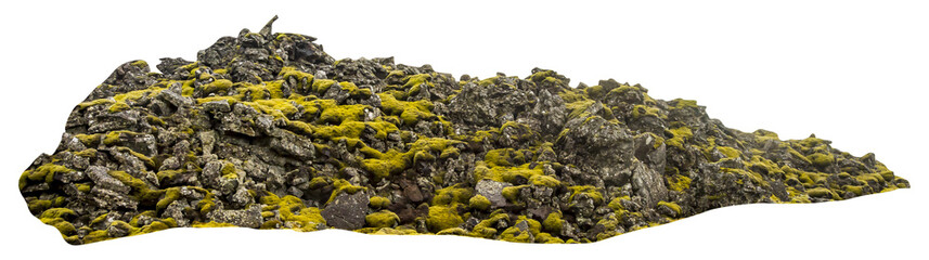 Isolated PNG cutout of Icelandic rocks on a transparent background