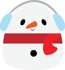 Snowman Christmas vector image or clip art.