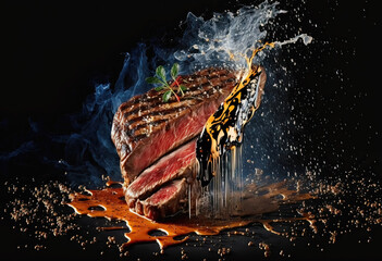 Generative AI. Steak Advertisement No.04