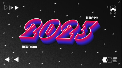 New Year Modern Template 2023 calendar, video, sale, cover 