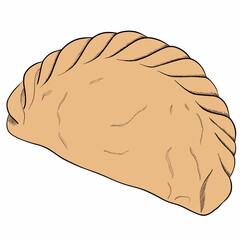 An isolated illustration of Asian food. Flat design of delicious food