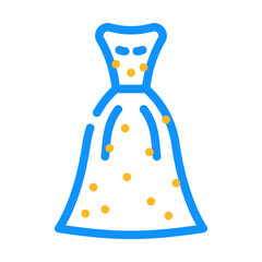jewel bride dress color icon vector. jewel bride dress sign. isolated symbol illustration