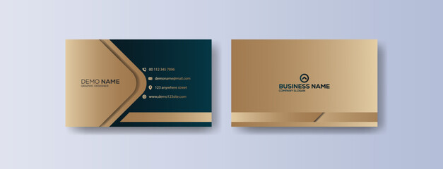 Luxury and elegant professional golden modern business card templater vector template design
