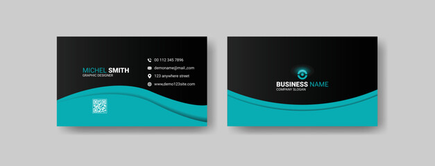 professional modern business card template. Creative business card template design