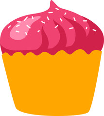 Cute Cake Cartoon Element Vector