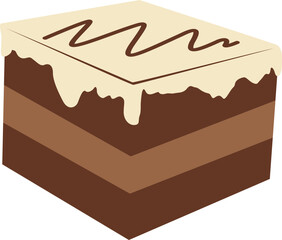 Cute Cake Cartoon Element Vector