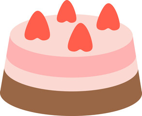 Cute Cake Cartoon Element Vector