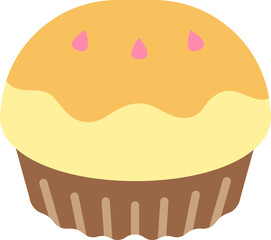 Cute Cake Cartoon Element Vector