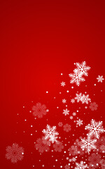 Gray Snow Vector Red Background. Falling