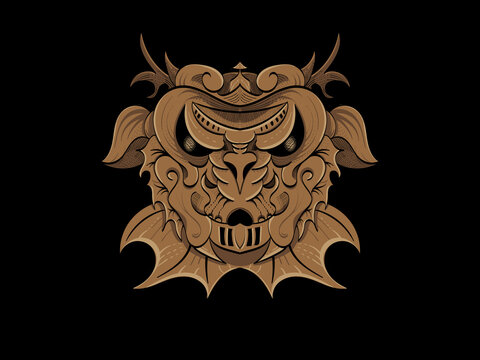 Helloween Head of Monster Abstack Demon Evil