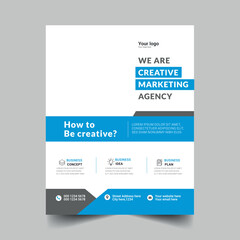 creative modern corporate  flyer template. Vector illustration and cmyk color