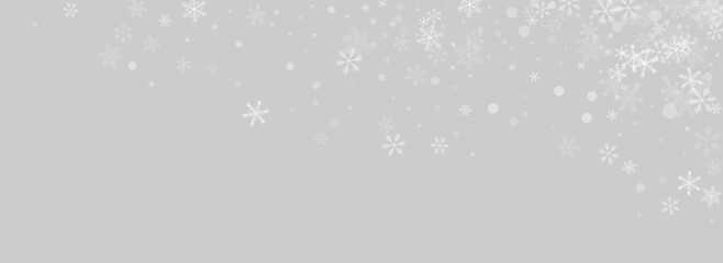Golg Snow Vector Panoramic Grey Background.
