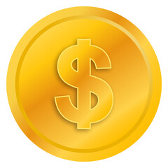 gold coins with dollar sign