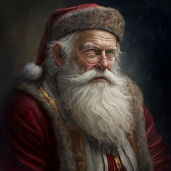 portrait of person with santa hat