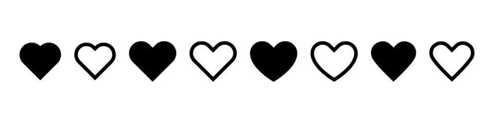 Heart icon. Love vector shape. Valentine day symbol. Heart health sign.  Happy valentine icon.