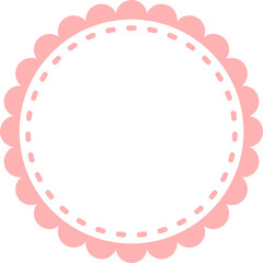 Naklejka premium Cute Round Sticker Label Cartoon