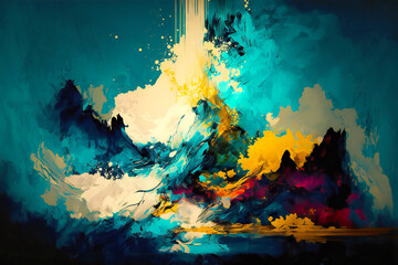 Abstract, Paint, Colorful, Background, Digital Illustration