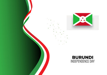 Burundi independence day on july 1st background isolated on white background.