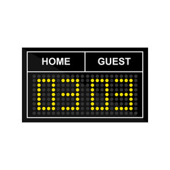 Fototapeta premium Soccer football with digital clocks elements with isolated on white background.