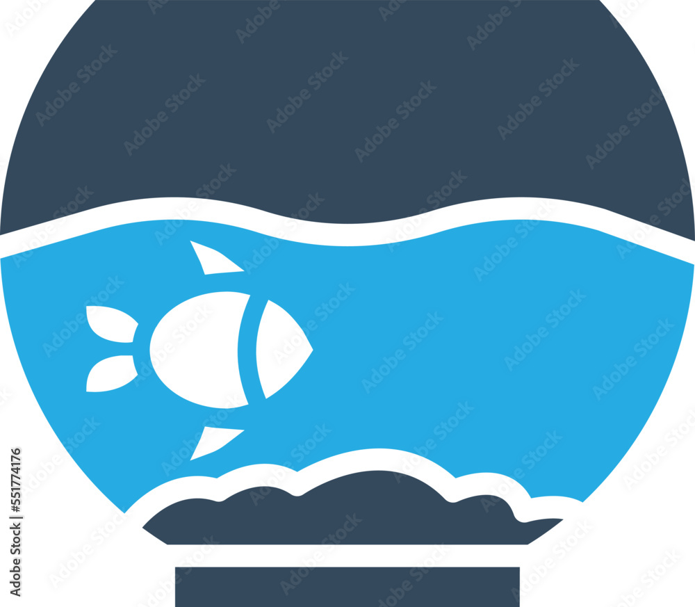 Wall mural Aquarium Vector Icon
