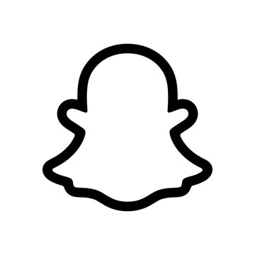 Snapchat instant messaging app icon. Square shape vector illustration.