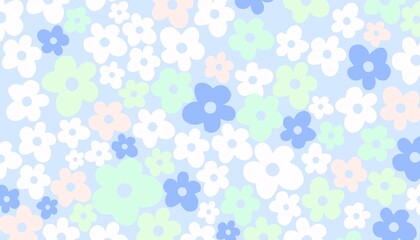 abstract background with flowers