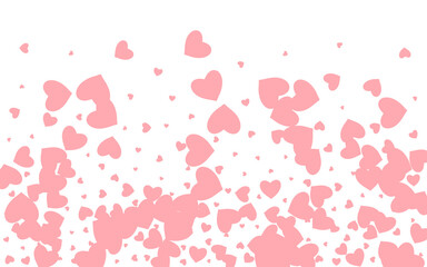 Burgundy Hearts Vector White Backgound.