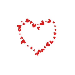 Maroon Color Confetti Vector White Backgound.