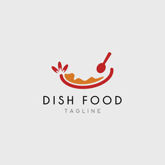 dish food logo vector design