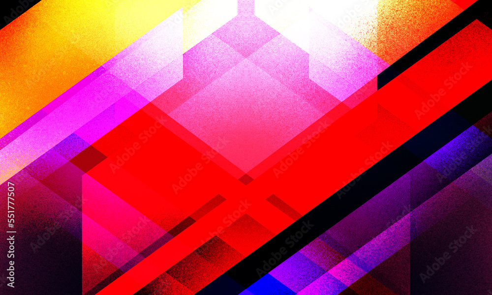Poster Colorful stripe and plaid gradient and noise background. Abstract colorful shape pattern illustration for wallpaper, poster, flyer, and any design. multicolor gradation and noise texture.