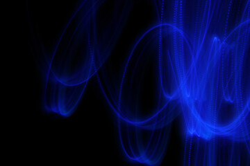 blue light painting abstract background with glowing lines
