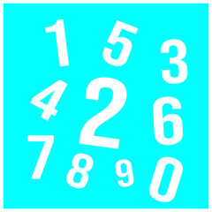 Numeric icon vector symbol
