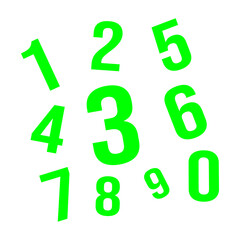 Numeric icon vector symbol