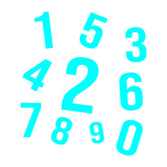 Numeric icon vector symbol