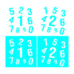 Numeric icon vector symbol