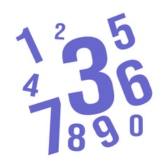 Numeric icon vector symbol