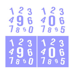 Numeric icon vector symbol