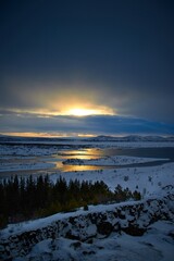Obraz premium Icelandic Sunset Landscape