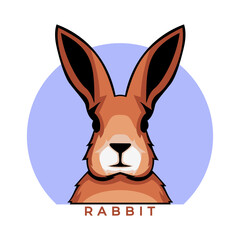 Illustration vector of rabbit mascot for logo design template