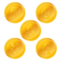 Set gold coins