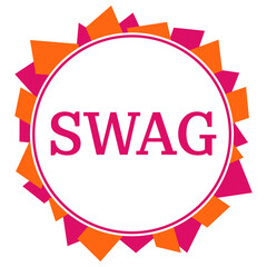 Swag Pink Orange Random Shapes Circle 