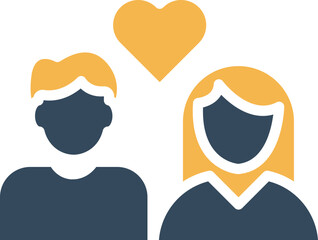 Romantic couple Vector Icon
