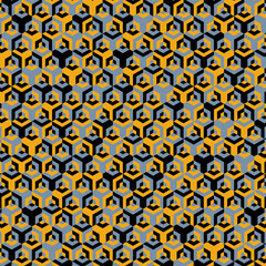  Hexagonal Maze pattern abstract illustration